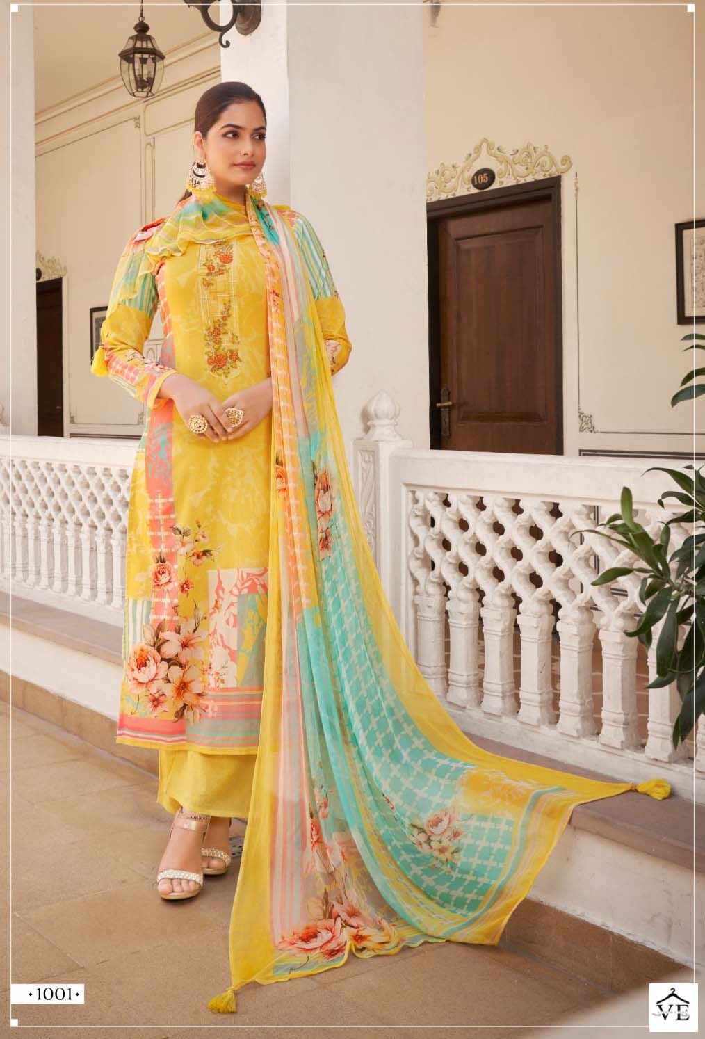 Rang Four Pis Poster Pure Swiss Lawn Wholesale Salwar Suit Catalog — Wholesale Salwar Suits, MPA wholesale from Surat - Gallery Image 3