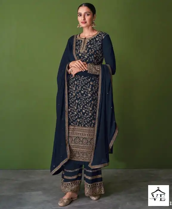 Sayuri Designer Falaq Real Georgette Wholesale Designer Readymade Salwar Suit Catalog — Wholesale Salwar Suits, Sayuri Designer wholesale from Surat — view 1