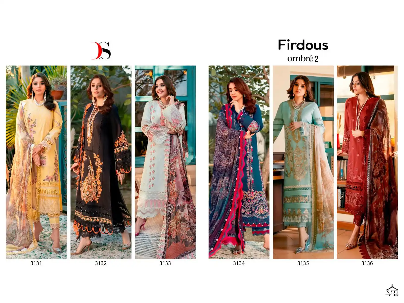 Deepsy Suits Firdous Ombbre Embroidered-2 Pure Cotton Wholesale Pakistani Suit Catalog — Wholesale Salwar Suits, MPA wholesale from Surat — view 7
