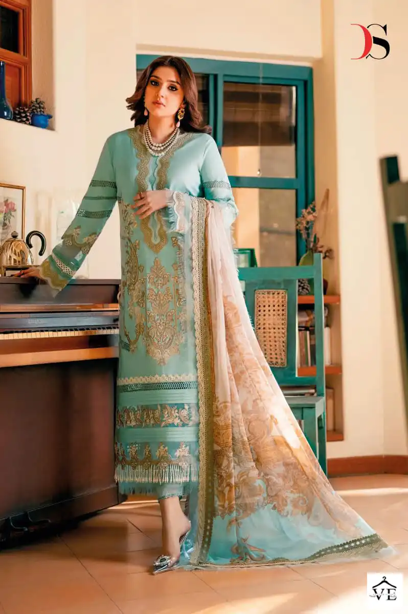 Deepsy Suits Firdous Ombbre Embroidered-2 Pure Cotton Wholesale Pakistani Suit Catalog — Wholesale Salwar Suits, MPA wholesale from Surat - Gallery Image 6