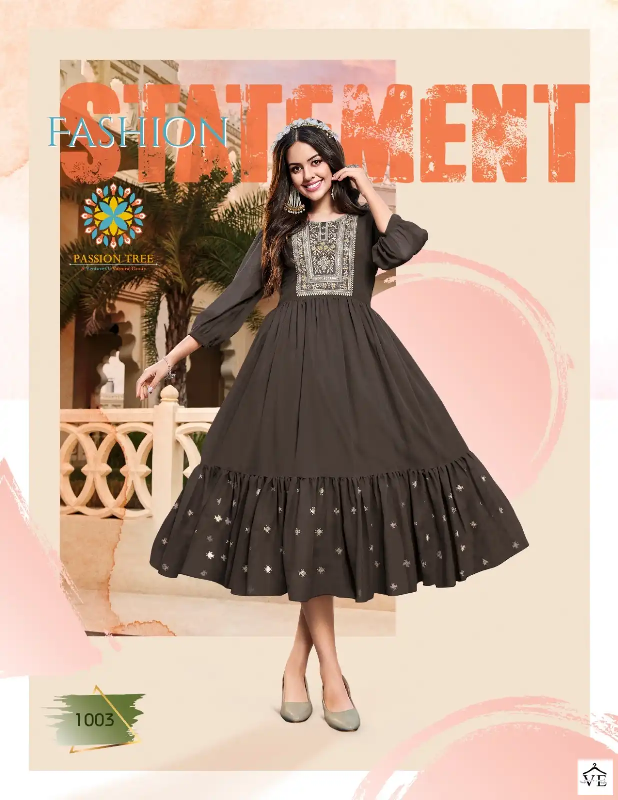Vardan Ethnic Flair Glory Vol 1 Georgette Wholesale Long Kurti Catalog — Wholesale Kurtis, MPA wholesale from Surat — view 3