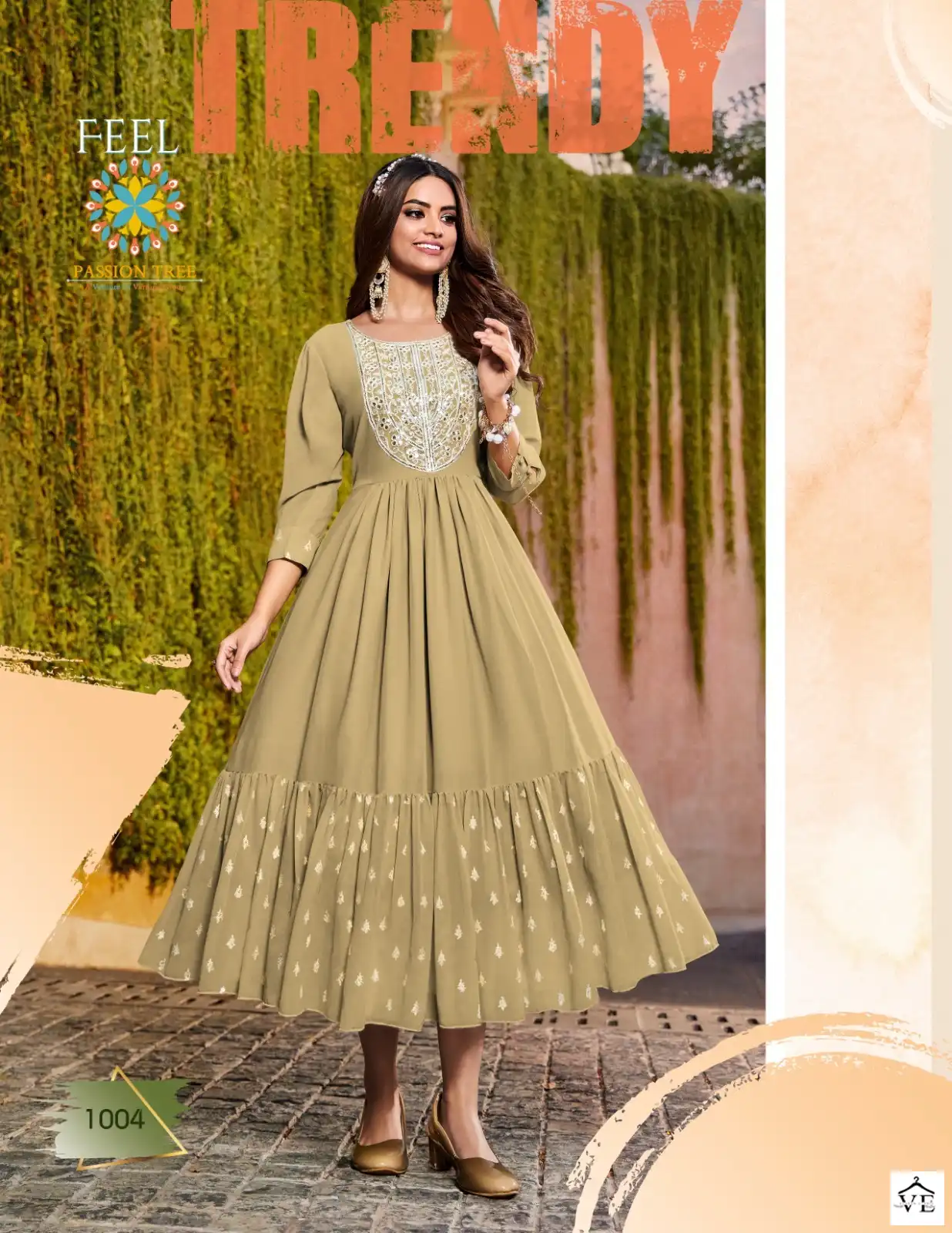 Vardan Ethnic Flair Glory Vol 1 Georgette Wholesale Long Kurti Catalog — Wholesale Kurtis, MPA wholesale from Surat — view 5