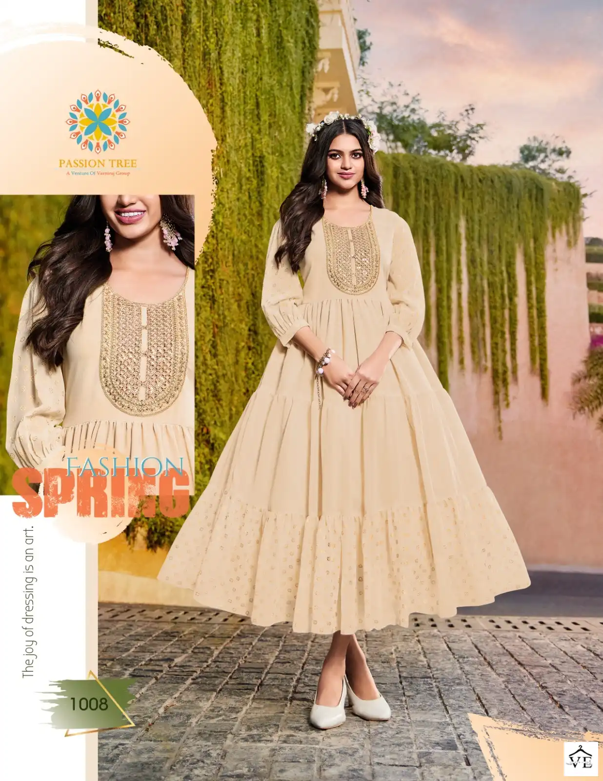 Vardan Ethnic Flair Glory Vol 1 Georgette Wholesale Long Kurti Catalog — Wholesale Kurtis, MPA wholesale from Surat — view 8