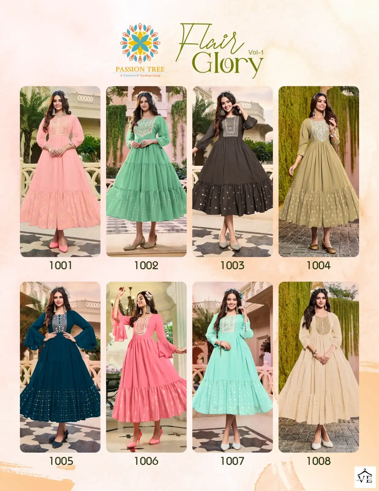 Vardan Ethnic Flair Glory Vol 1 Georgette Wholesale Long Kurti Catalog — Wholesale Kurtis, MPA wholesale from Surat — view 9