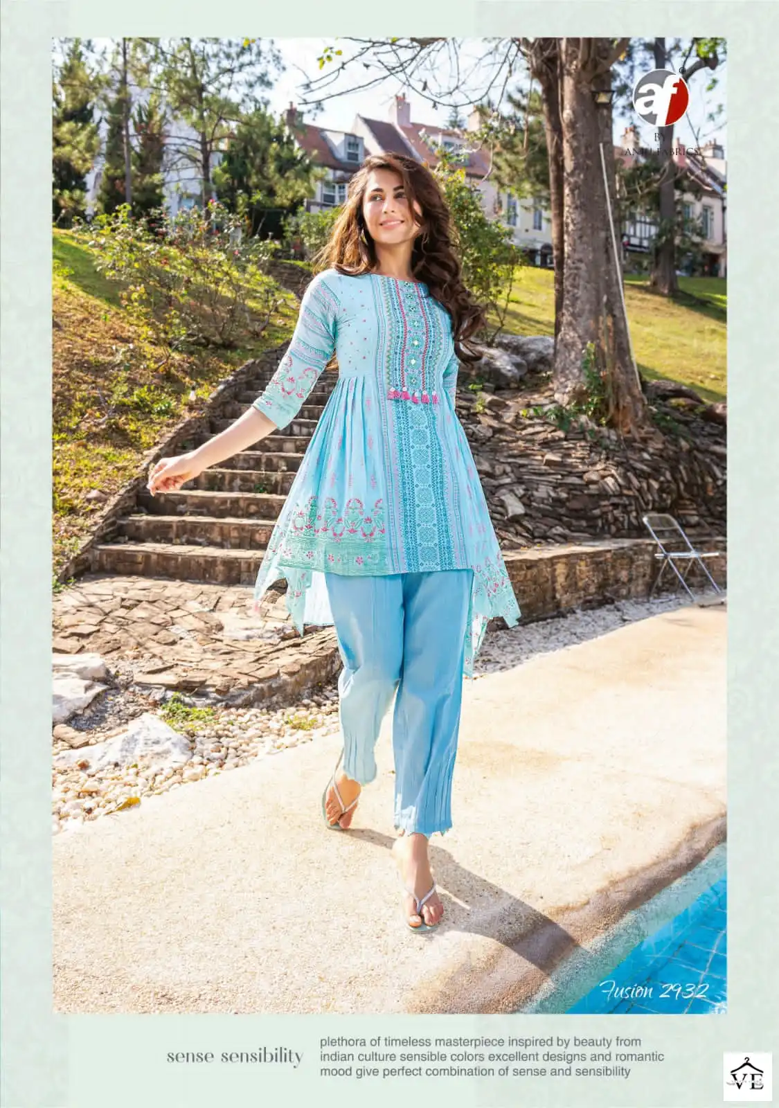 Anju Fabric Fusion Vol 2 Mul Cotton Wholesale Kurti With Pant Catalog — Wholesale Kurtis, MPA wholesale from Surat - Gallery Image 2