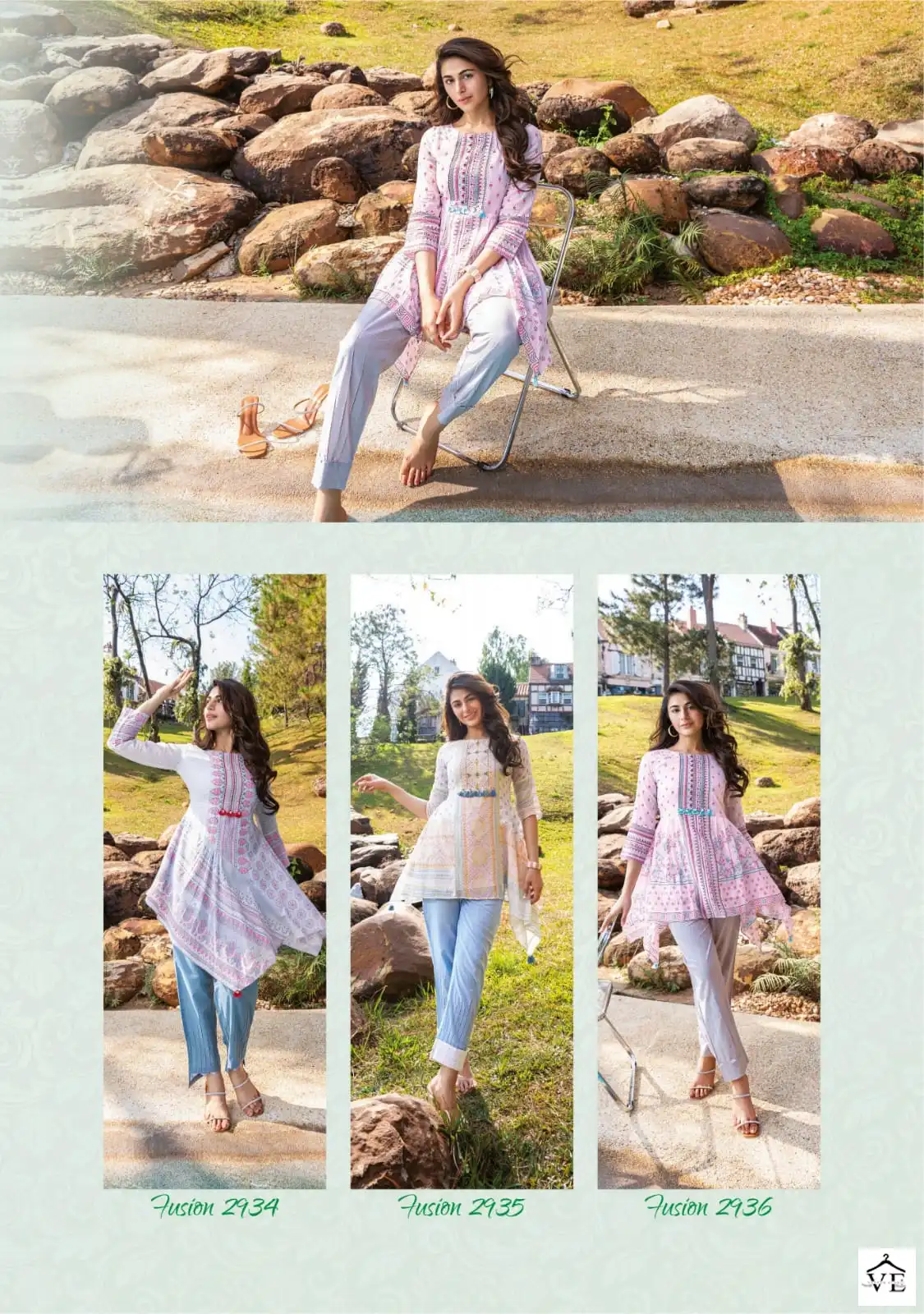 Anju Fabric Fusion Vol 2 Mul Cotton Wholesale Kurti With Pant Catalog — Wholesale Kurtis, MPA wholesale from Surat - Gallery Image 7