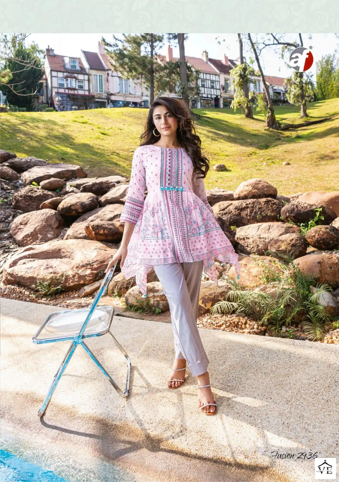 Anju Fabric Fusion Vol 2 Mul Cotton Wholesale Kurti With Pant Catalog — Wholesale Kurtis, MPA wholesale from Surat - Gallery Image 6