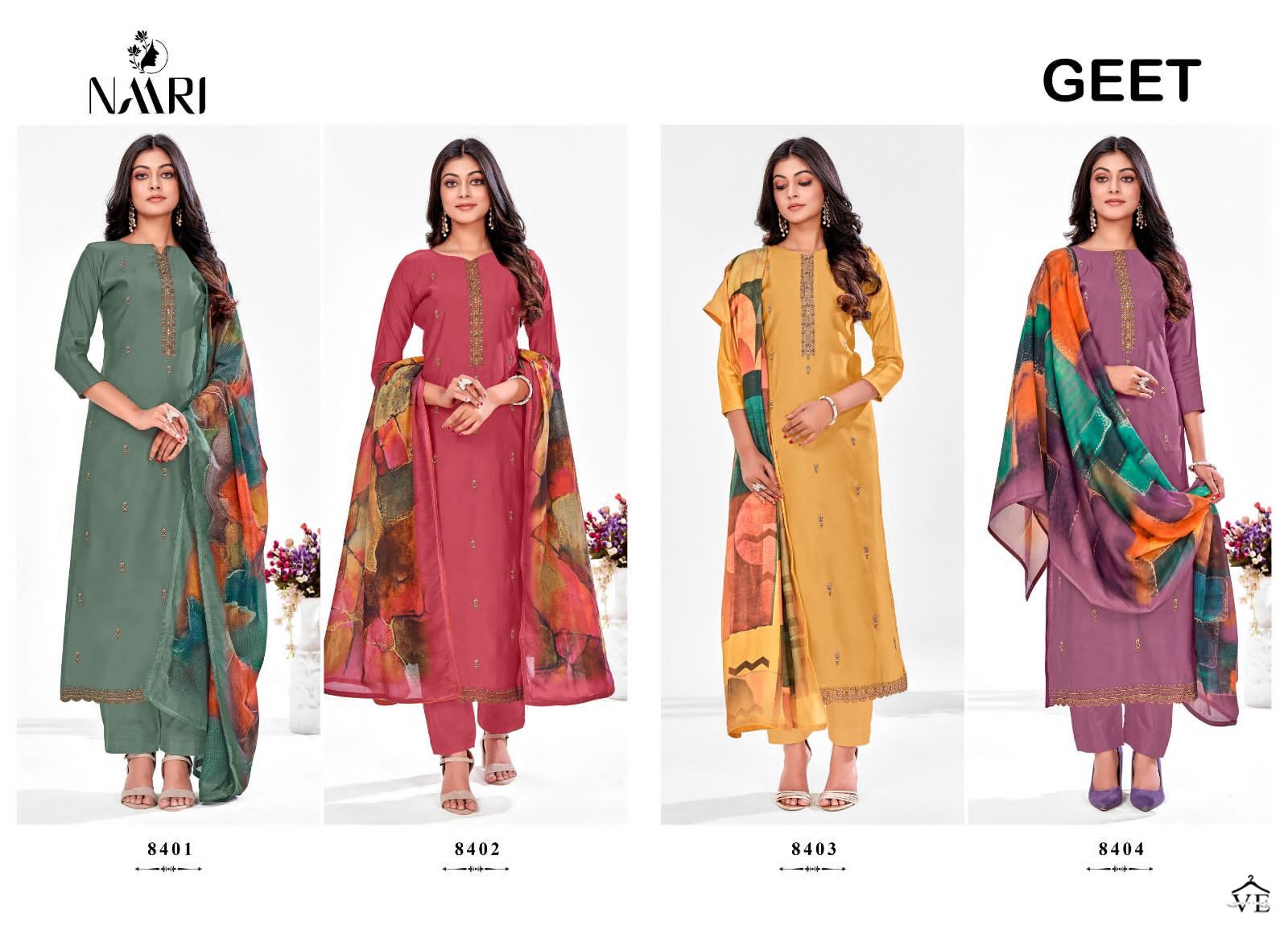 Naari Geet Pure Silk Wholesale Designer Salwar Suit Catalog — Wholesale Salwar Suits, MPA wholesale from Surat — view 5