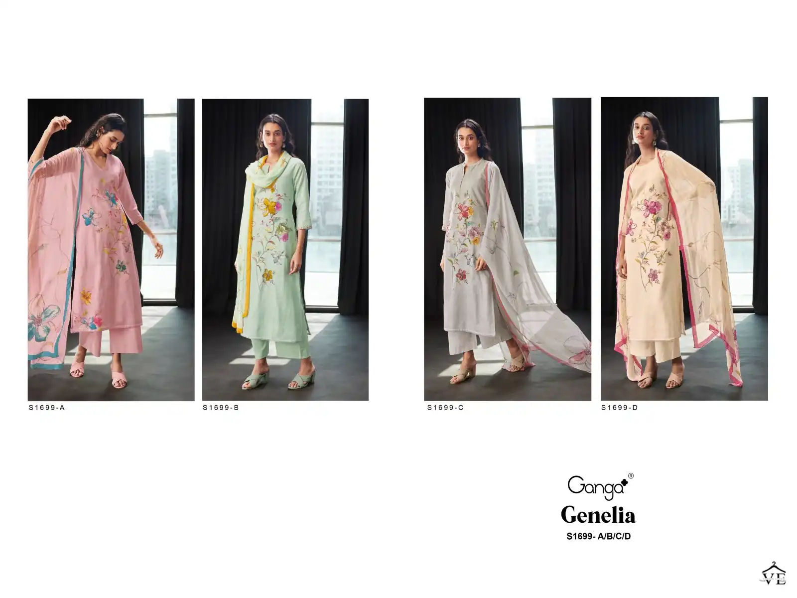 Ganga Genelia 1699 Premium Pure Linen Wholesale Salwar Suit Catalog — Wholesale Salwar Suits, MPA wholesale from Surat — view 5