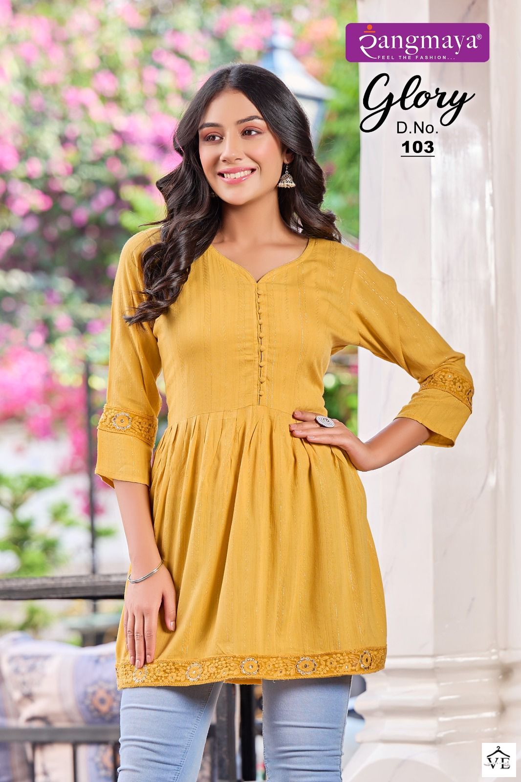 Vardan Ethnic Glory Bombay Imported Fabric Wholesale Kurtis Catalog — Wholesale Kurtis, MPA wholesale from Surat - Gallery Image 2