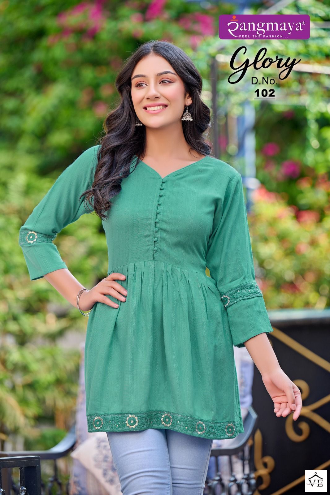 Vardan Ethnic Glory Bombay Imported Fabric Wholesale Kurtis Catalog — Wholesale Kurtis, MPA wholesale from Surat - Gallery Image 4
