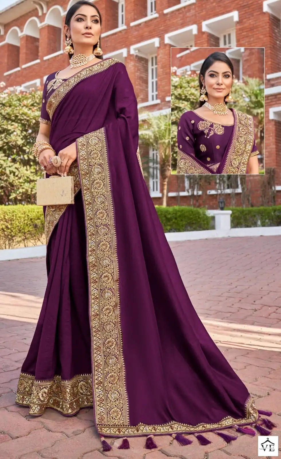Right Woman Graceful Vol 2 Vichitra Silk Wholesale Saree Catalog — Wholesale Sarees, MPA wholesale from Surat - Gallery Image 2