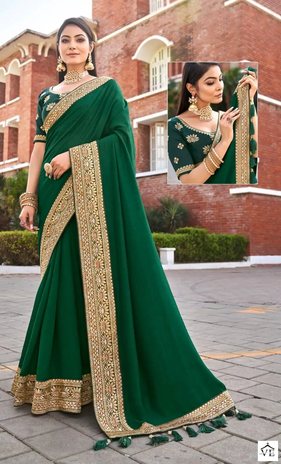 Right Woman Graceful Vol 2 Vichitra Silk Wholesale Saree Catalog — Wholesale Sarees, MPA wholesale from Surat - Gallery Image 3