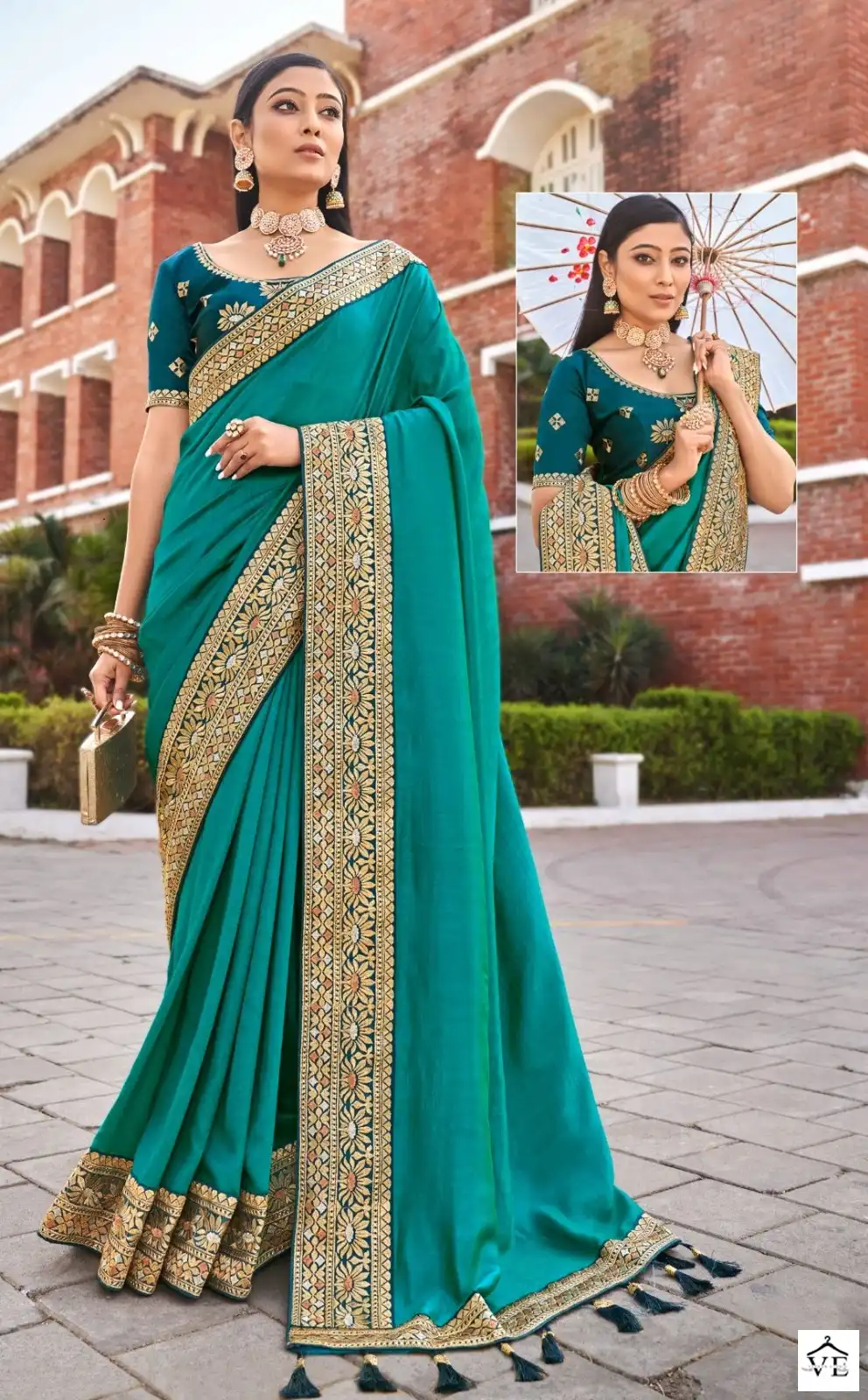Right Woman Graceful Vol 2 Vichitra Silk Wholesale Saree Catalog — Wholesale Sarees, MPA wholesale from Surat - Gallery Image 4