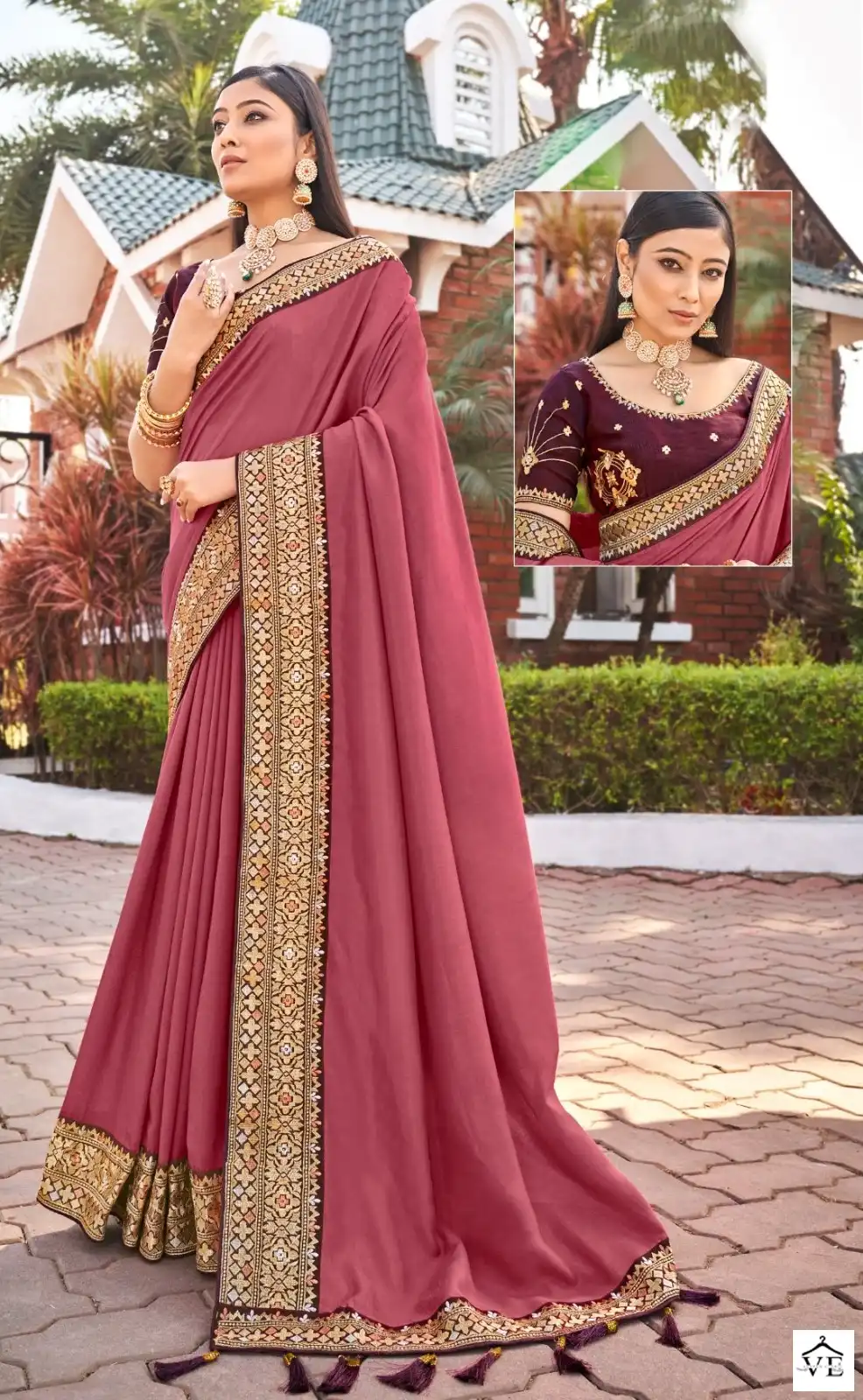 Right Woman Graceful Vol 2 Vichitra Silk Wholesale Saree Catalog — Wholesale Sarees, MPA wholesale from Surat - Gallery Image 6
