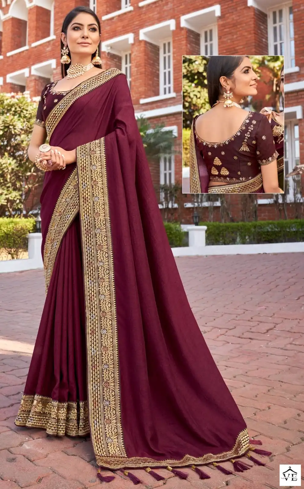 Right Woman Graceful Vol 2 Vichitra Silk Wholesale Saree Catalog — Wholesale Sarees, MPA wholesale from Surat - Gallery Image 7
