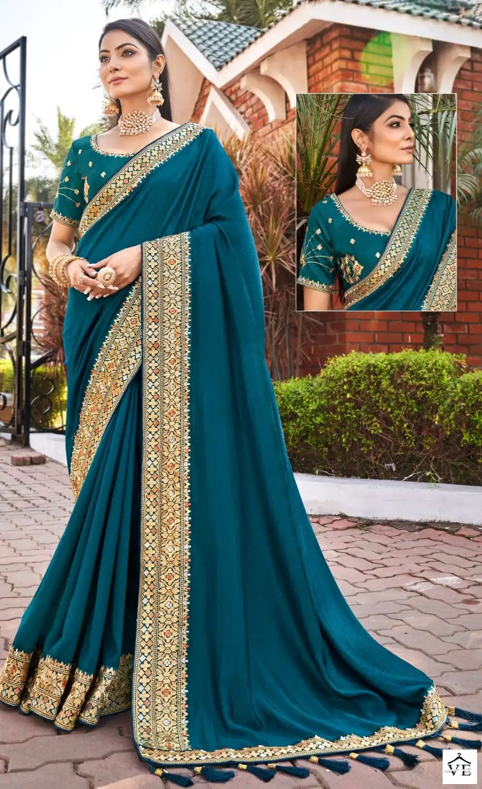 Right Woman Graceful Vol 2 Vichitra Silk Wholesale Saree Catalog — Wholesale Sarees, MPA wholesale from Surat — view 8