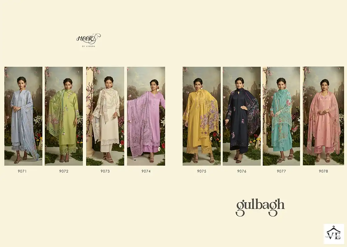 Kimora Gulbagh Pure Cotton Satin Wholesale Designer Salwar Suit Catalog — Wholesale Salwar Suits, MPA wholesale from Surat — view 9