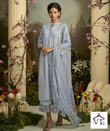 Kimora Gulbagh Pure Cotton Satin Wholesale Designer Salwar Suit Catalog — Wholesale Salwar Suits, MPA wholesale from Surat — view 1