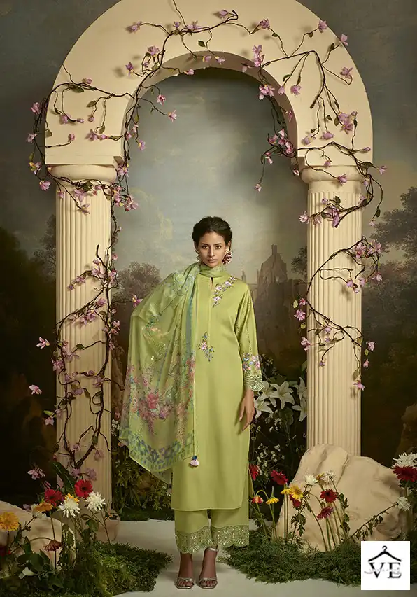 Kimora Gulbagh Pure Cotton Satin Wholesale Designer Salwar Suit Catalog — Wholesale Salwar Suits, MPA wholesale from Surat - Gallery Image 2