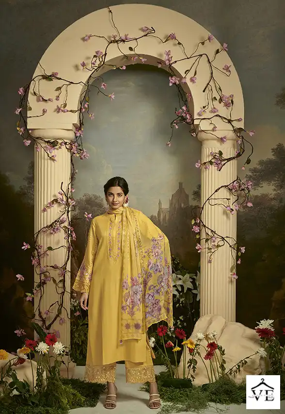 Kimora Gulbagh Pure Cotton Satin Wholesale Designer Salwar Suit Catalog — Wholesale Salwar Suits, MPA wholesale from Surat - Gallery Image 5