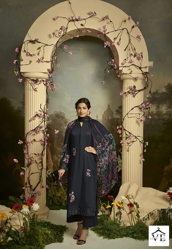 Kimora Gulbagh Pure Cotton Satin Wholesale Designer Salwar Suit Catalog — Wholesale Salwar Suits, MPA wholesale from Surat - Gallery Image 6