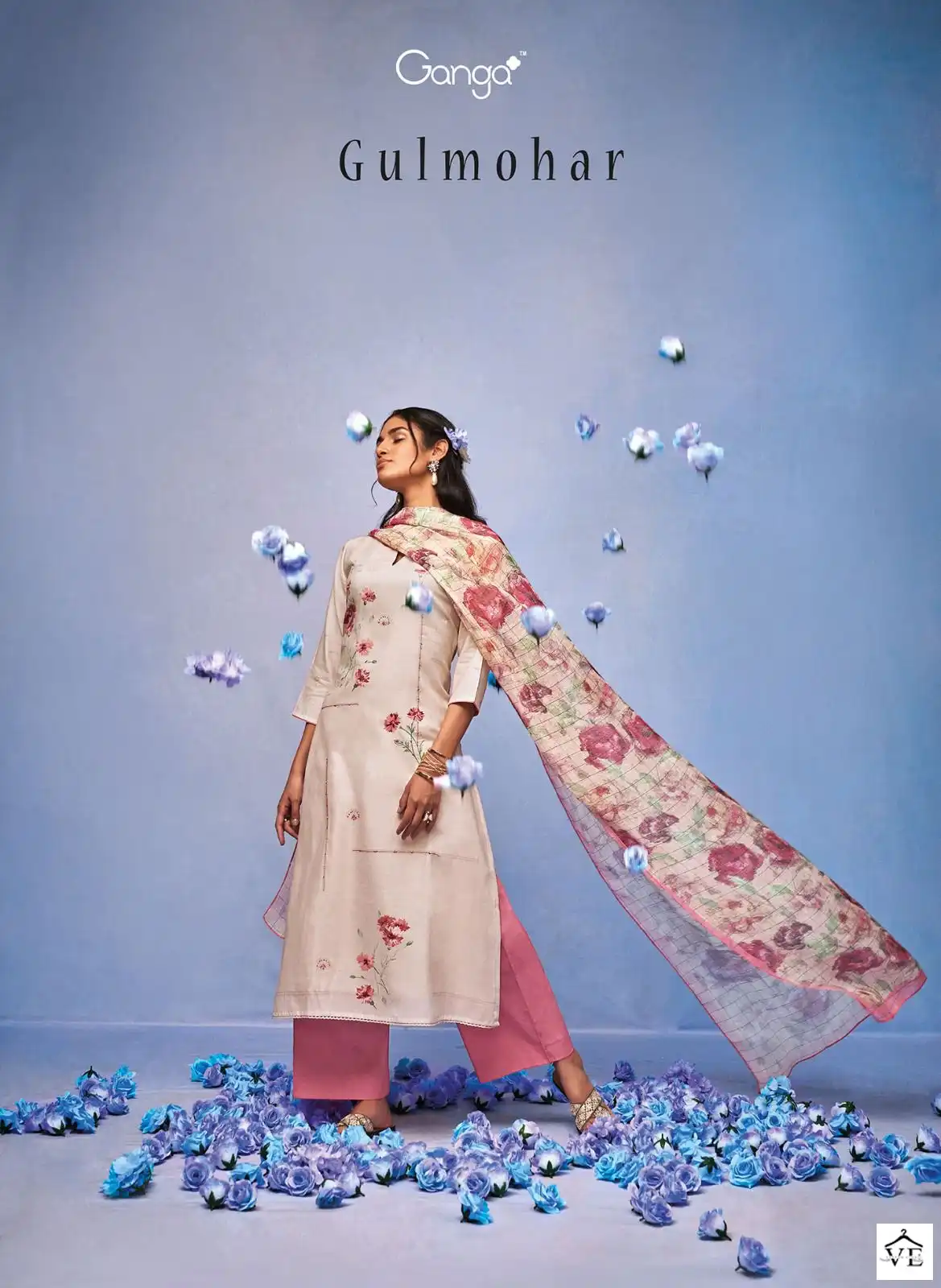 Ganga Gulmohar Premium Cotton Wholesale Designer Salwar Suit Catalog — Wholesale Salwar Suits, MPA wholesale from Surat - Gallery Image 2