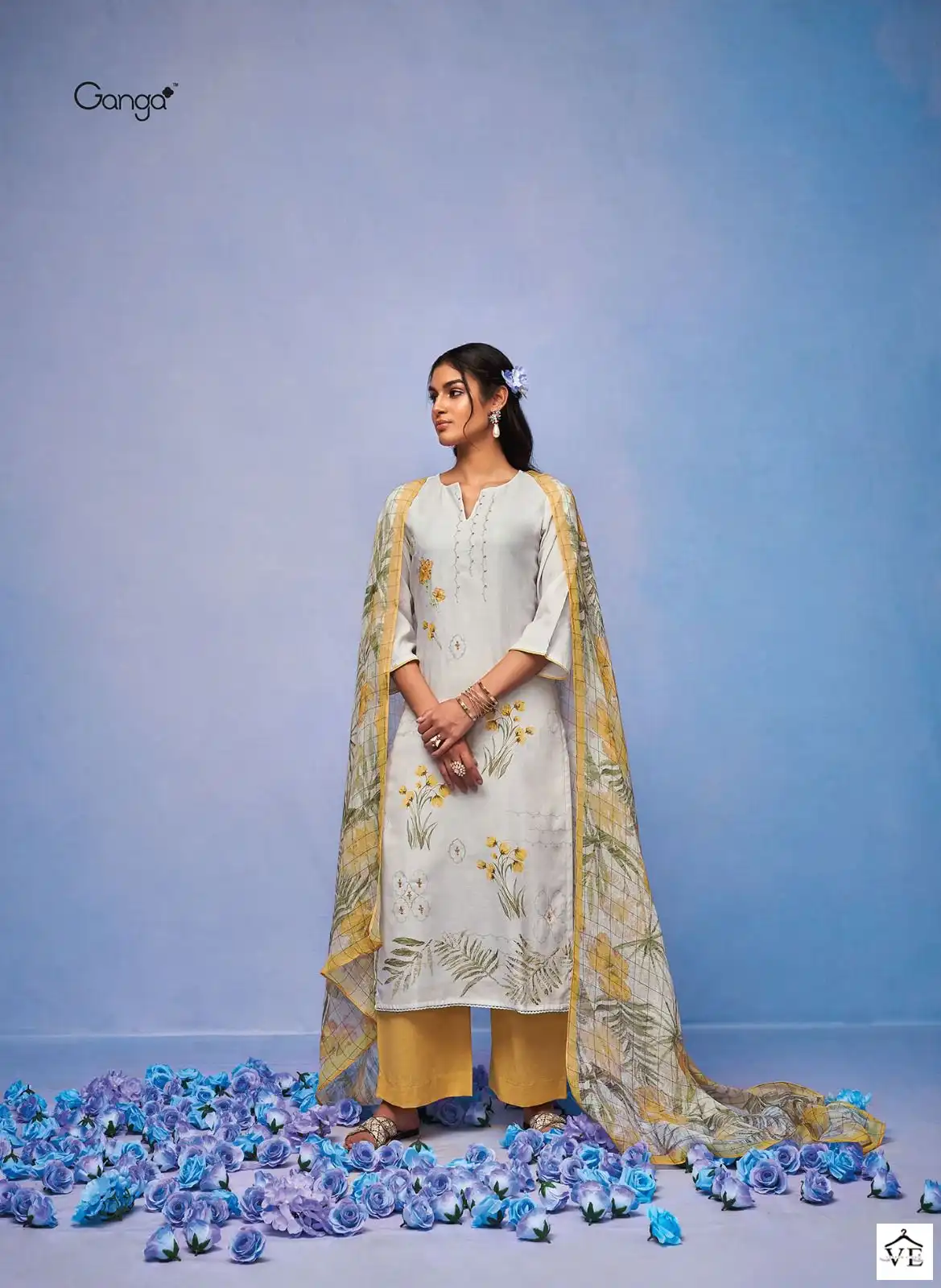 Ganga Gulmohar Premium Cotton Wholesale Designer Salwar Suit Catalog — Wholesale Salwar Suits, MPA wholesale from Surat - Gallery Image 3