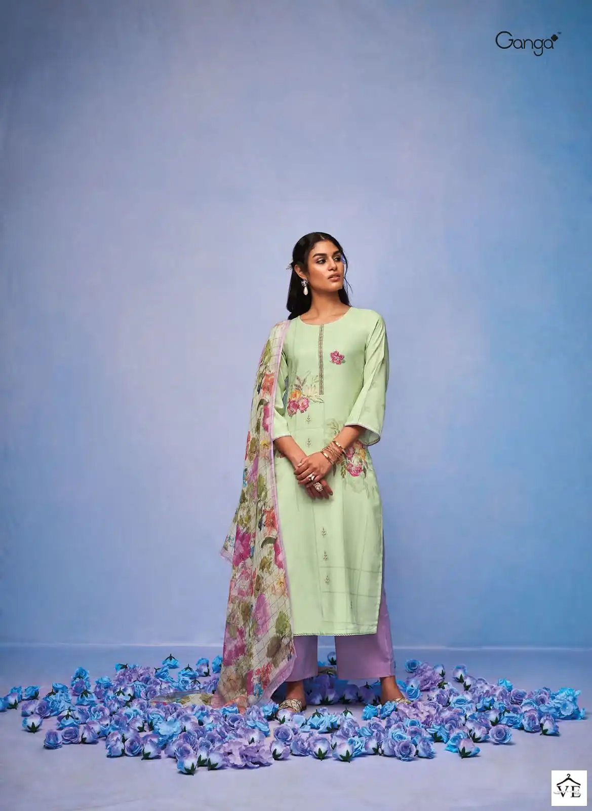 Ganga Gulmohar Premium Cotton Wholesale Designer Salwar Suit Catalog — Wholesale Salwar Suits, MPA wholesale from Surat - Gallery Image 4