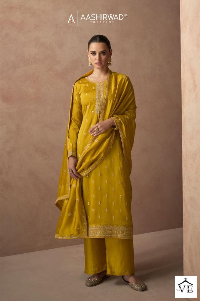 Aashirwad Gulmohar Premium Silk Wholesale Designer Salwar Suit Catalog — Wholesale Salwar Suits, Aashirwad Creation wholesale from Surat - Gallery Image 8
