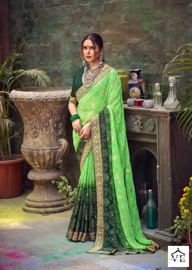 Shubh Shree Ghoomar Heavy Waitless Wholesale Sarees Catalog — Wholesale Sarees, MPA wholesale from Surat - Gallery Image 9