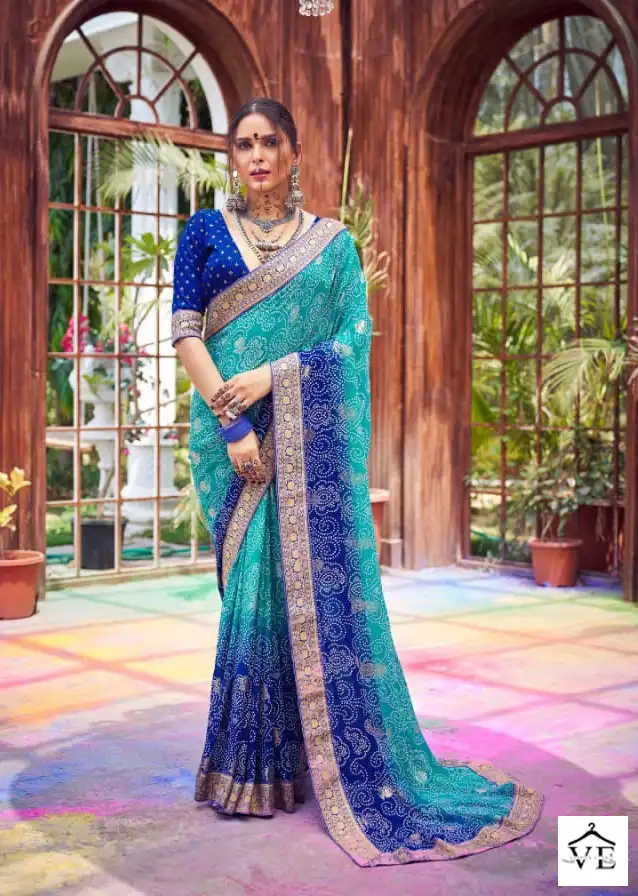 Shubh Shree Ghoomar Heavy Waitless Wholesale Sarees Catalog — Wholesale Sarees, MPA wholesale from Surat - Gallery Image 2