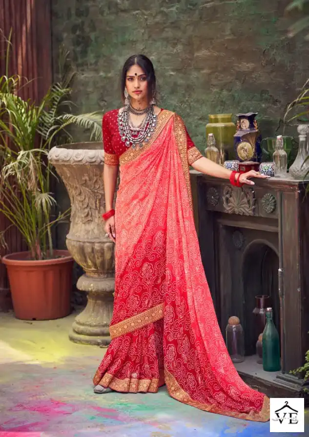 Shubh Shree Ghoomar Heavy Waitless Wholesale Sarees Catalog — Wholesale Sarees, MPA wholesale from Surat - Gallery Image 5