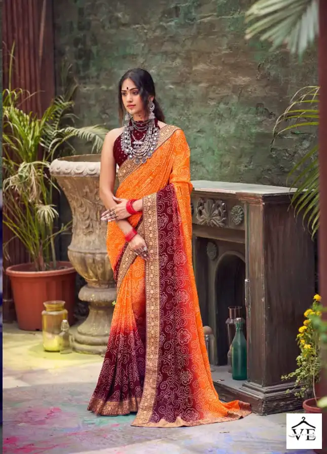Shubh Shree Ghoomar Heavy Waitless Wholesale Sarees Catalog — Wholesale Sarees, MPA wholesale from Surat - Gallery Image 7
