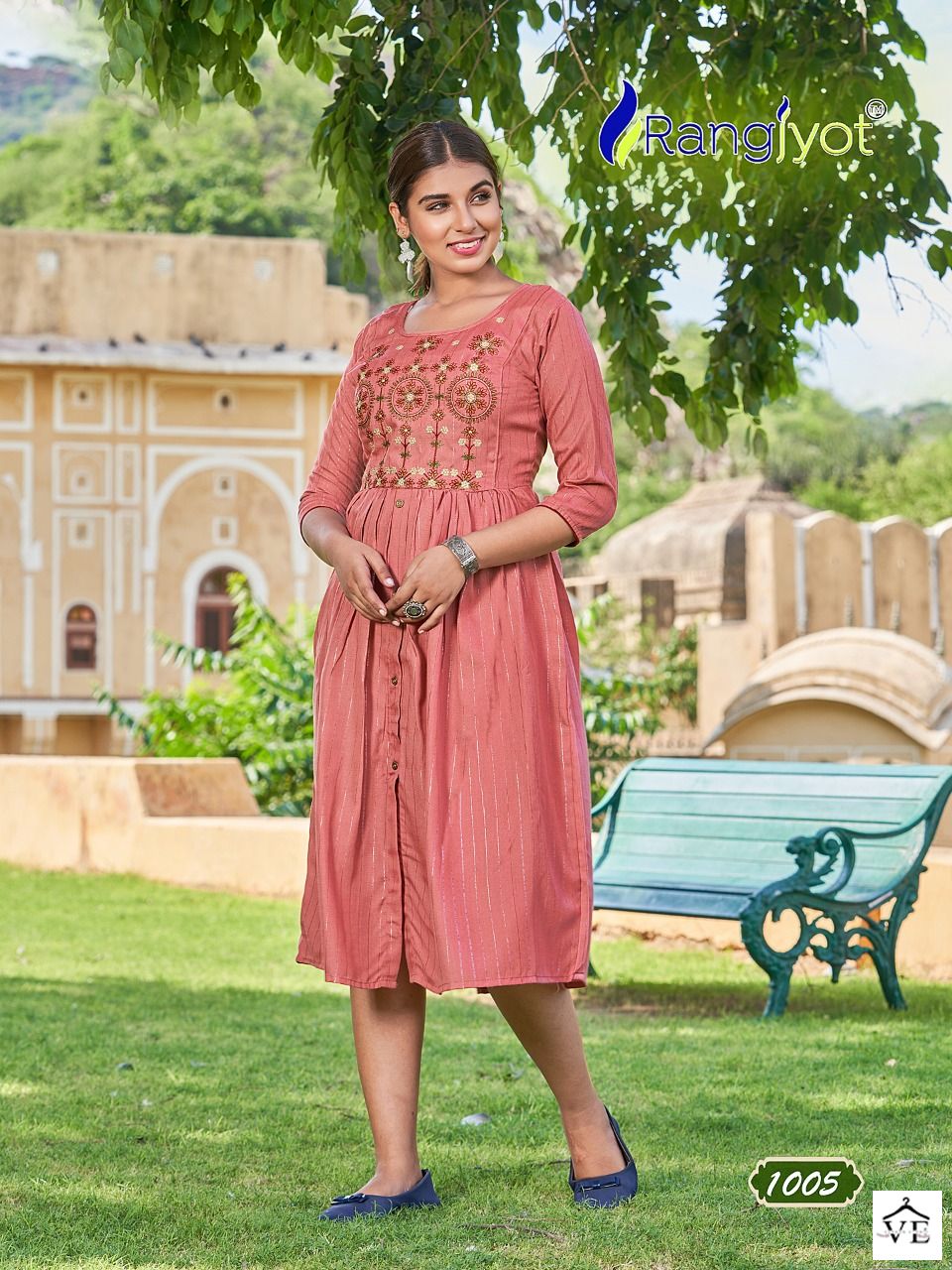 Rangjyot Gracia Vol 2 Cotton Lurex Wholesale Kurtis Catalog — Wholesale Kurtis, MPA wholesale from Surat - Gallery Image 8