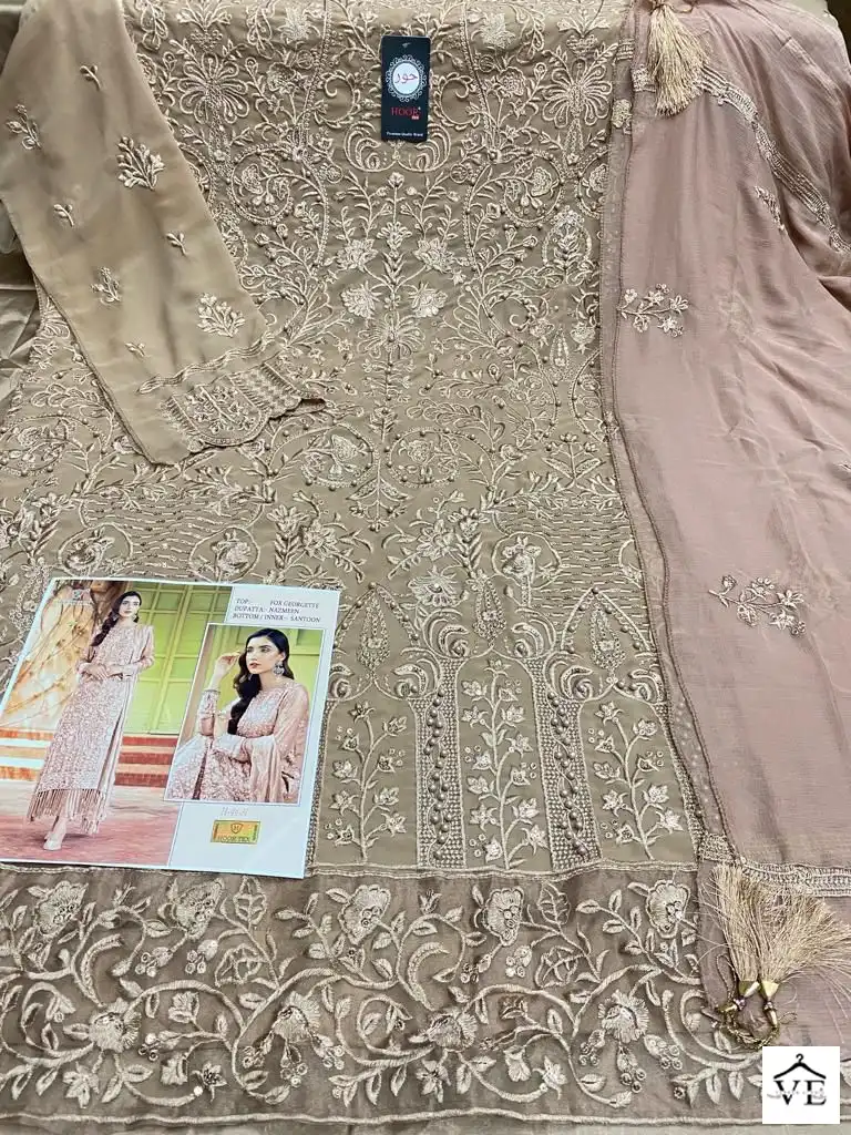 Hoor Tex H 44 Foux Georgette Wholesale Pakistani Salwar Suit Catalog — Wholesale Salwar Suits, MPA wholesale from Surat - Gallery Image 12