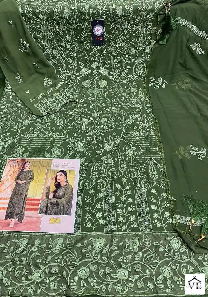 Hoor Tex H 44 Foux Georgette Wholesale Pakistani Salwar Suit Catalog — Wholesale Salwar Suits, MPA wholesale from Surat - Gallery Image 8