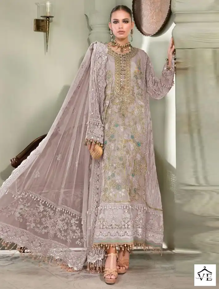 Hoor Tex H-55 Faux Georgette Wholesale Pakistani Suit Catalog — Wholesale Salwar Suits, MPA wholesale from Surat - Gallery Image 2