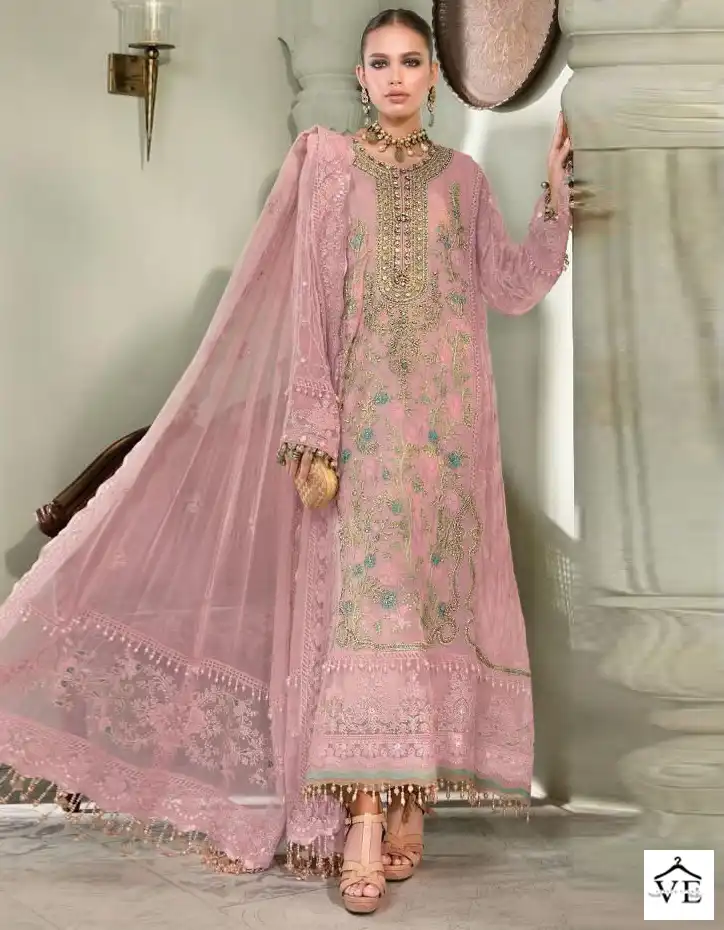 Hoor Tex H-55 Faux Georgette Wholesale Pakistani Suit Catalog — Wholesale Salwar Suits, MPA wholesale from Surat - Gallery Image 3