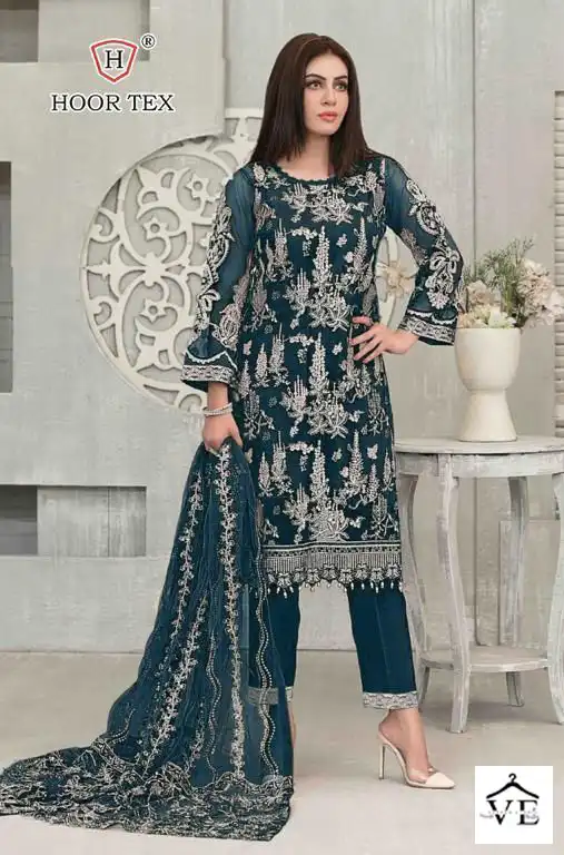 Hoor Tex H-64 Heavy Georgette Wholesale Pakistani Suit Catalog — Wholesale Salwar Suits, MPA wholesale from Surat - Gallery Image 2