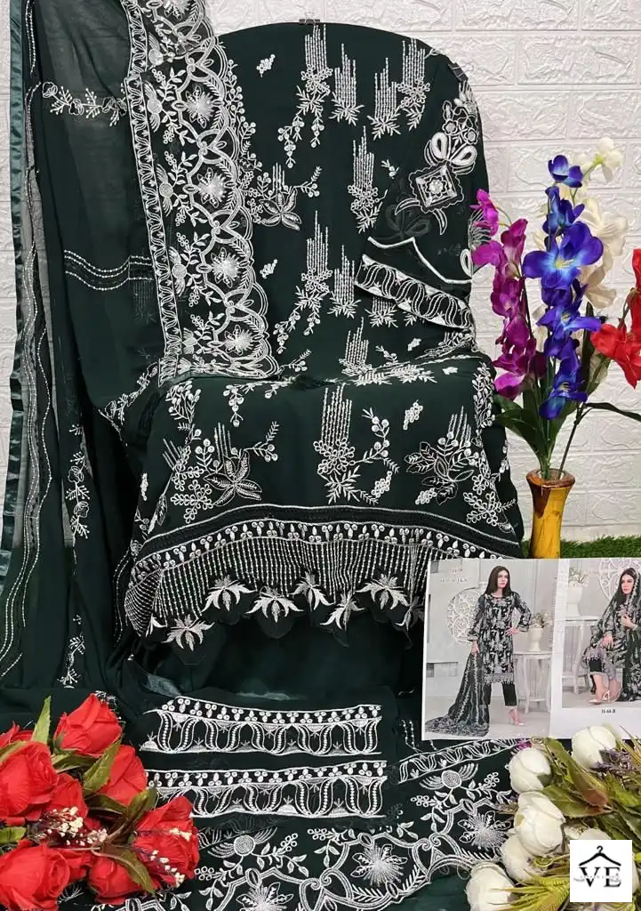 Hoor Tex H-64 Heavy Georgette Wholesale Pakistani Suit Catalog — Wholesale Salwar Suits, MPA wholesale from Surat - Gallery Image 3