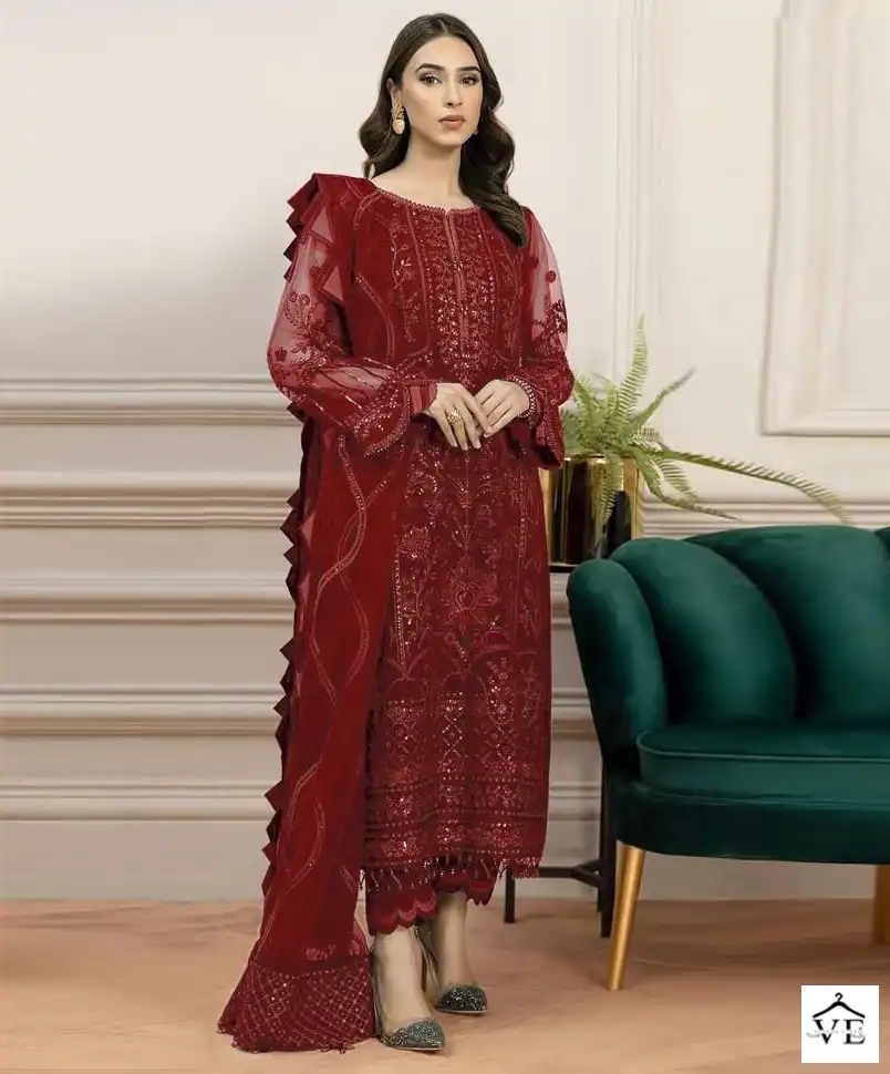 Hoor Tex H-65 Faux Georgette Wholesale Pakistani Suit — Wholesale Salwar Suits, MPA wholesale from Surat — view 1
