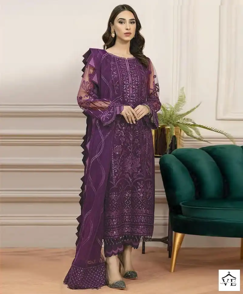 Hoor Tex H-65 B Faux Georgette Wholesale Pakistani Suit — Wholesale Salwar Suits, MPA wholesale from Surat — view 1