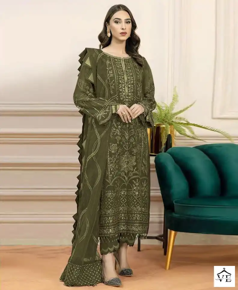 Hoor Tex H-65 D Faux Georgette Wholesale Pakistani Suit — Wholesale Salwar Suits, MPA wholesale from Surat — view 1