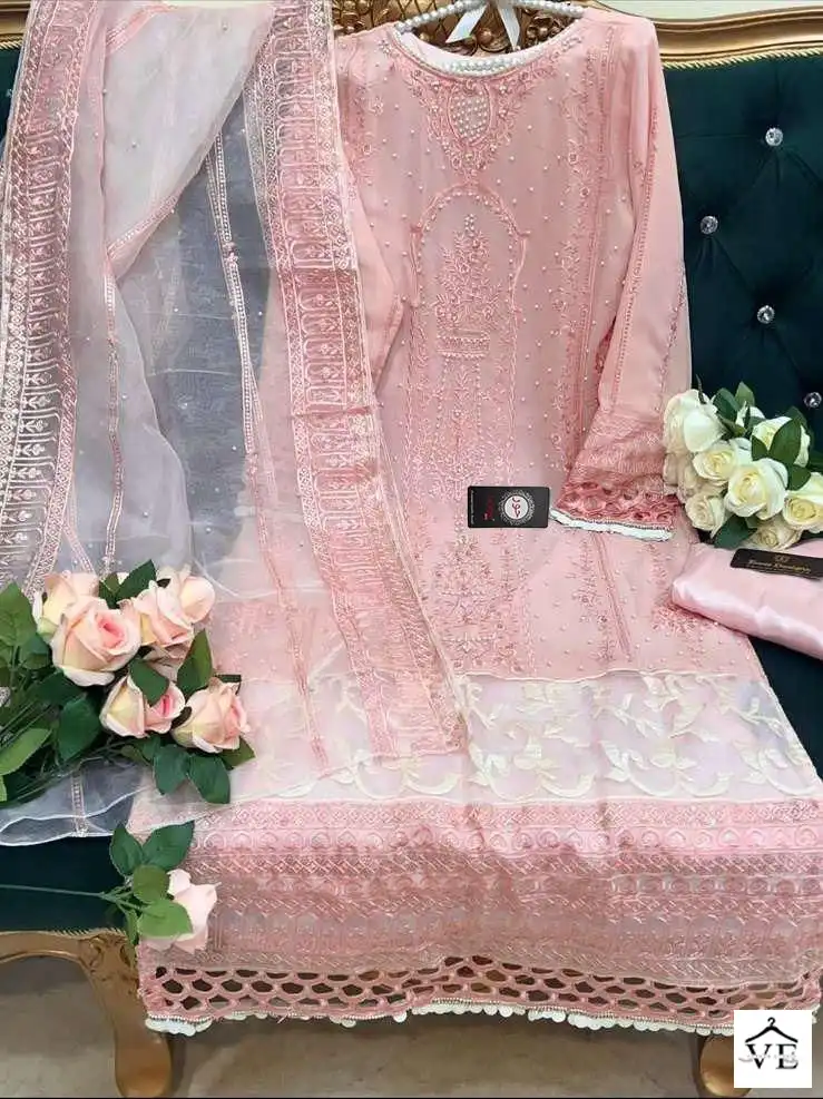 Hoor Tex H-72 Faux Georgette Wholesale Pakistani Suit — Wholesale Salwar Suits, MPA wholesale from Surat — view 2