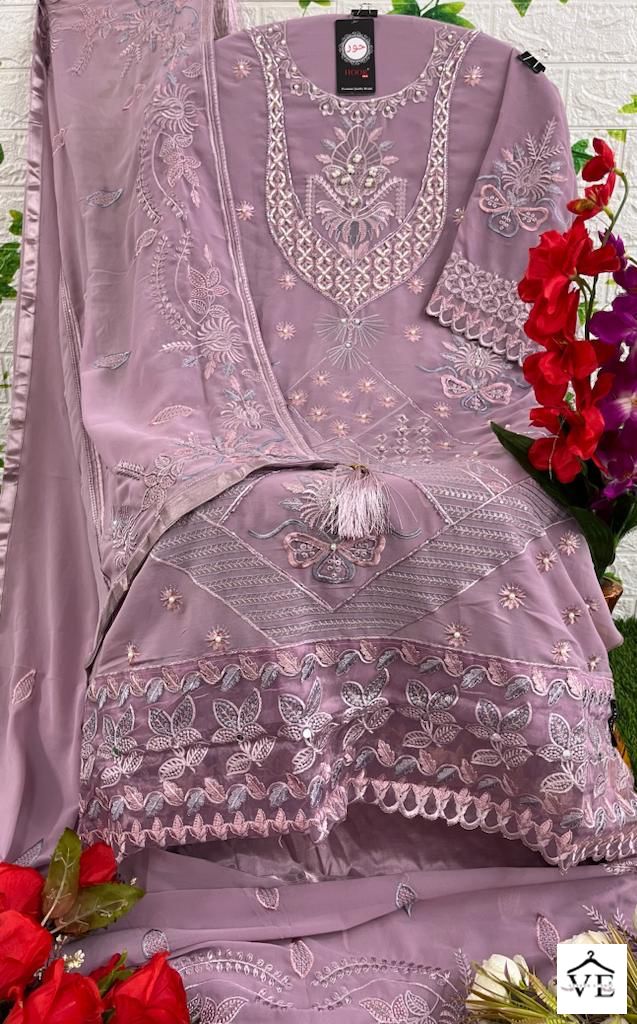 Hoor Tex H 87 Foux Georgette Wholesale Pakistani Salwar Suit Catalog — Wholesale Salwar Suits, MPA wholesale from Surat - Gallery Image 10