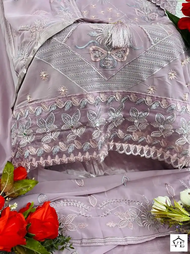 Hoor Tex H-87 Organza Wholesale Pakistani Suits Catalog — Wholesale Salwar Suits, MPA wholesale from Surat - Gallery Image 16