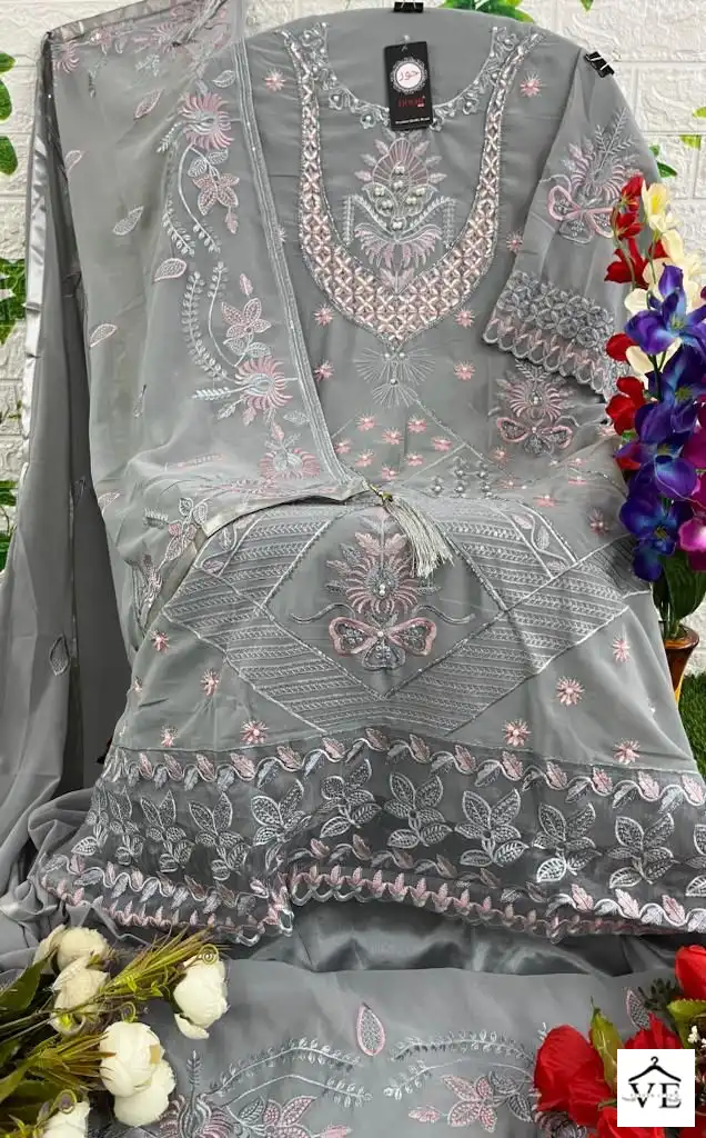 Hoor Tex H-87 Organza Wholesale Pakistani Suits Catalog — Wholesale Salwar Suits, MPA wholesale from Surat - Gallery Image 18