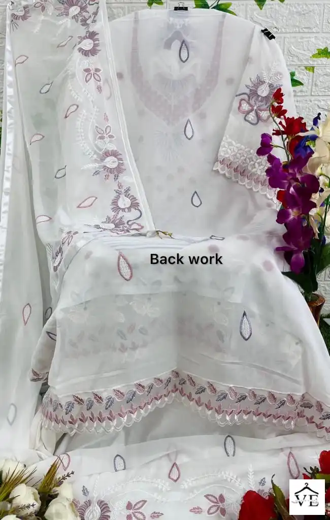 Hoor Tex H-87 Organza Wholesale Pakistani Suits Catalog — Wholesale Salwar Suits, MPA wholesale from Surat - Gallery Image 10