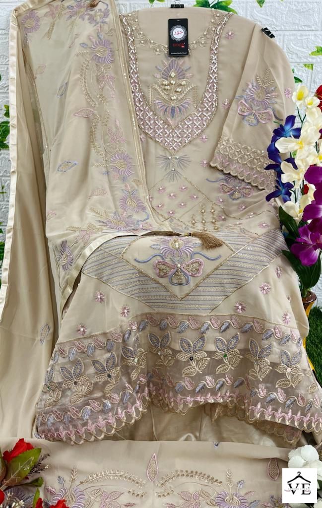 Hoor Tex H 87 Foux Georgette Wholesale Pakistani Salwar Suit Catalog — Wholesale Salwar Suits, MPA wholesale from Surat - Gallery Image 22